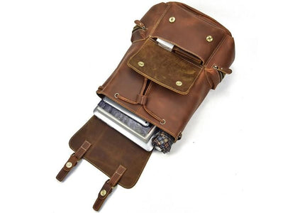 Genuine Leather Backpack Womens / Men's Rucksack Purse
