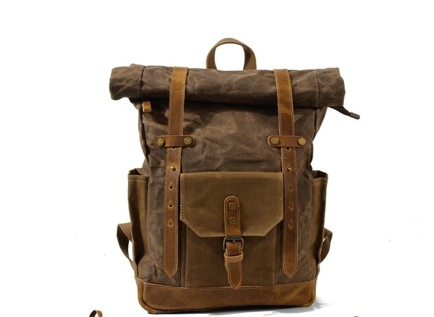 Handmade Canvas Backpack Mens Bag