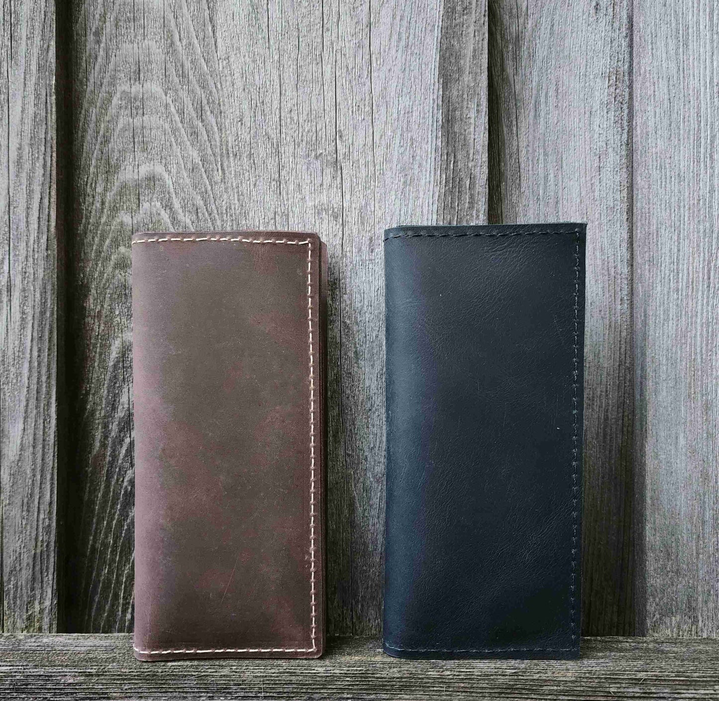 The Long Wallet - Black 100% Full-Grain Leather Long Wallet