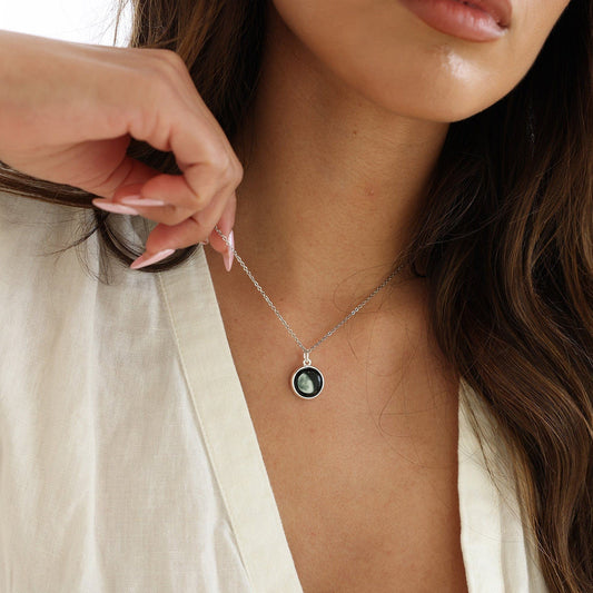 Personalized Engraved Choose Your Moon Phase Charmed Simplicity Necklace