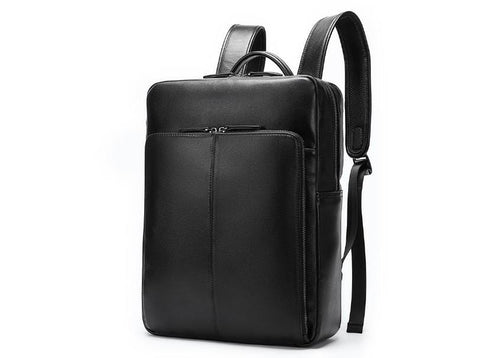 Womens Black Leather Backpack Purse
