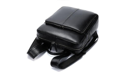 Womens Black Leather Backpack Purse