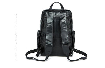 Womens Small Soft Black Leather Backpack Purse