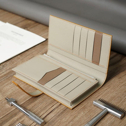Mustard x Beige Long wallet
