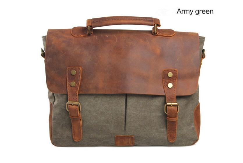 Waxed Canvas Messenger Bag Women's