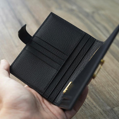 Black vertical wallet