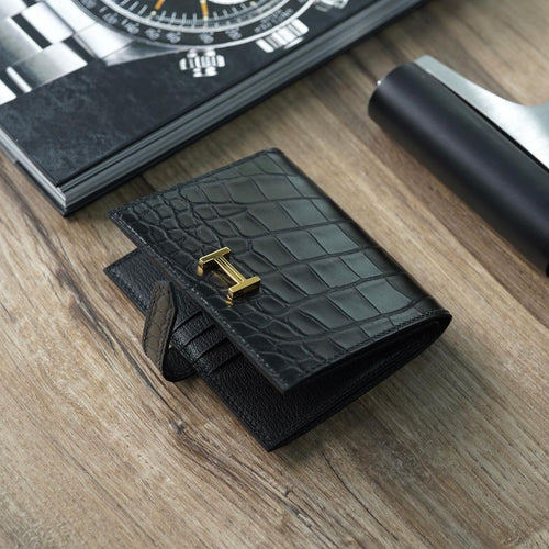Black vertical wallet
