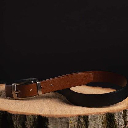 Slim Reversible Brown/Black 30mm 100% Real Leather Belt