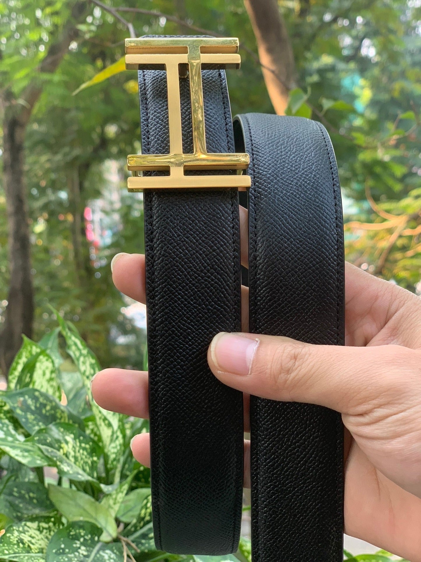 Hand-stitched Full-grain Cowhide Belt 4