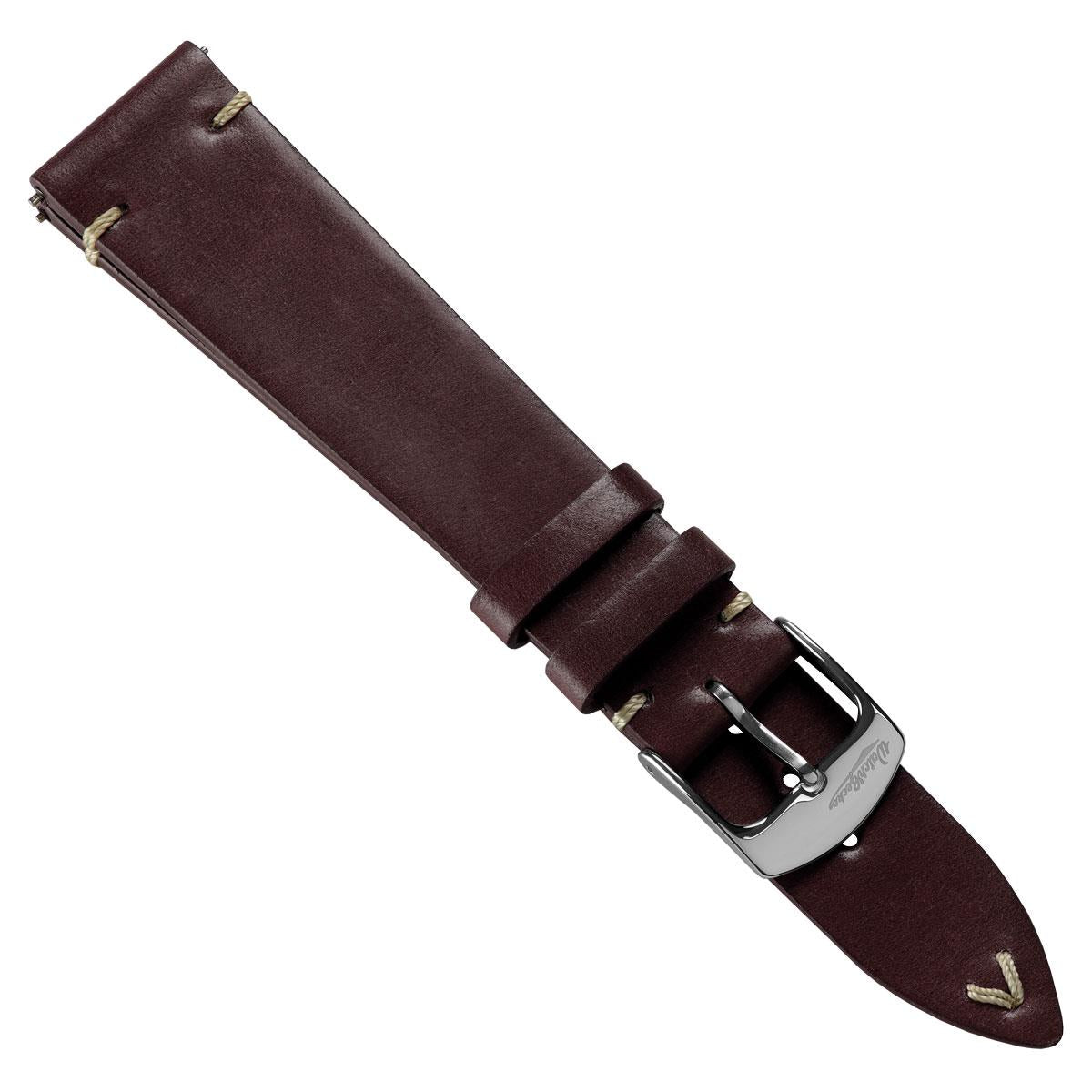Cromford Horween Shell Cordovan Leather Watch Strap - Bordeaux