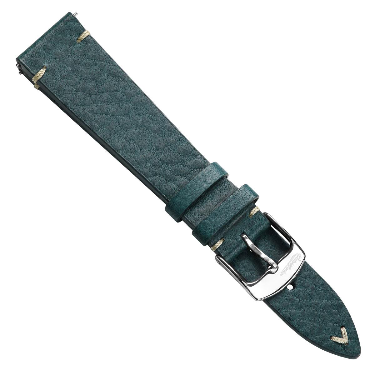 Badalassi Carlo Minerva Box Genuine Leather Watch Strap - Turquoise