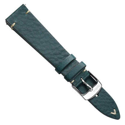 Badalassi Carlo Minerva Box Genuine Leather Watch Strap - Turquoise