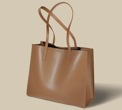 Women's Leather Shoulder Tote Handbag