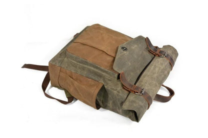 Designer Waxed Canvas Backpack Purse Bag