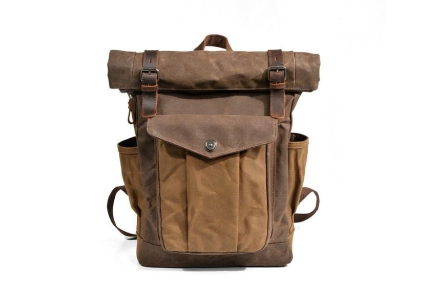 Designer Waxed Canvas Backpack Purse Bag