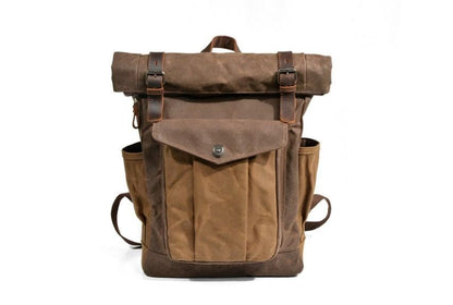 Designer Waxed Canvas Backpack Purse Bag