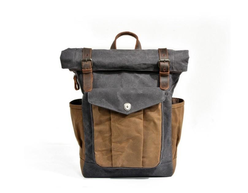 Designer Waxed Canvas Backpack Purse Bag