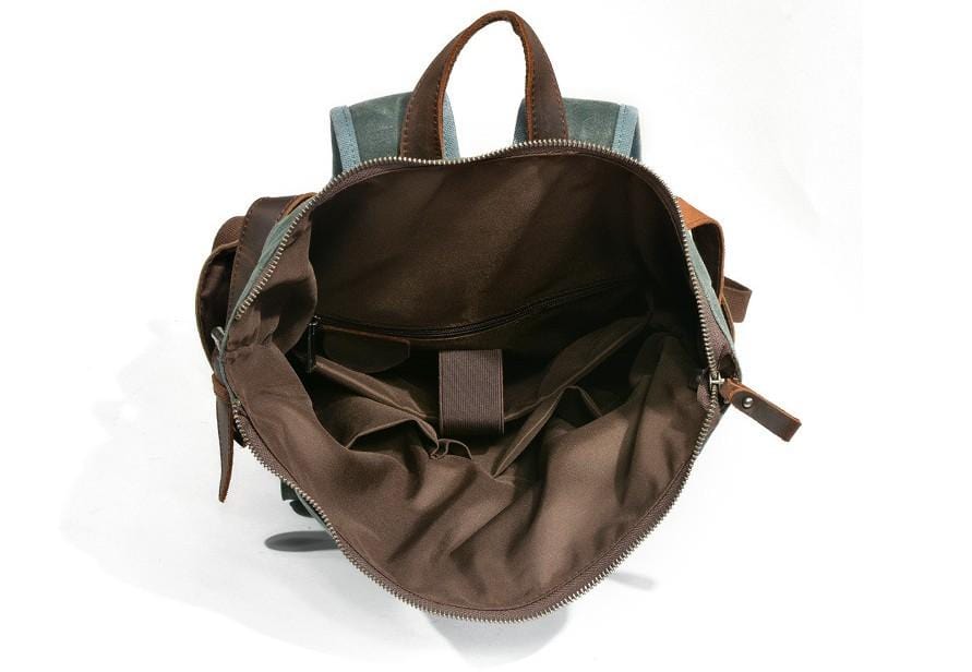Designer Waxed Canvas Backpack Purse Bag