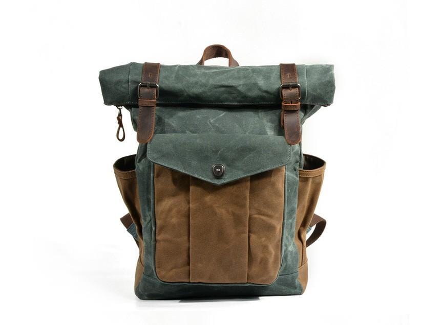 Designer Waxed Canvas Backpack Purse Bag