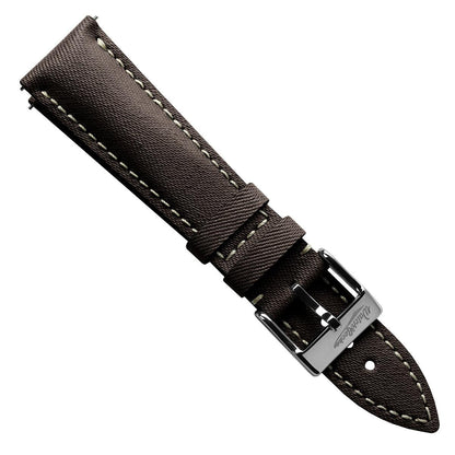Original Highley Padded Denim Italian Leather Watch Strap - Brown