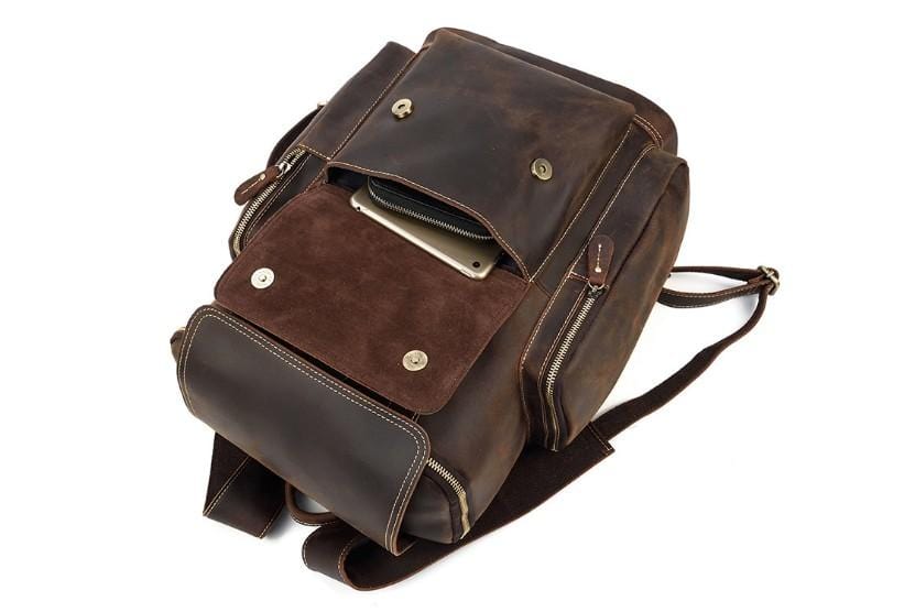 Mens Designer Leather Backpack Womens Rucksack Purse