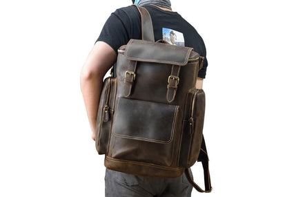 Mens Designer Leather Backpack Womens Rucksack Purse