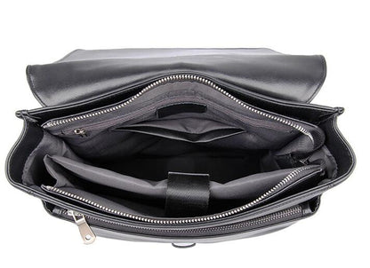 Small Black Leather Backpack Purse Bag