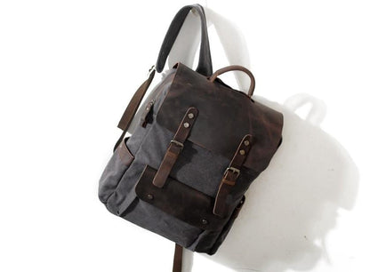 Canvas Laptop Backpack Bag Travel Rucksacks