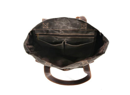 Canvas Leather Handbags Leather Tote Bags