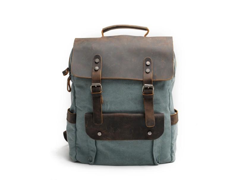 Canvas Laptop Backpack Bag Travel Rucksacks