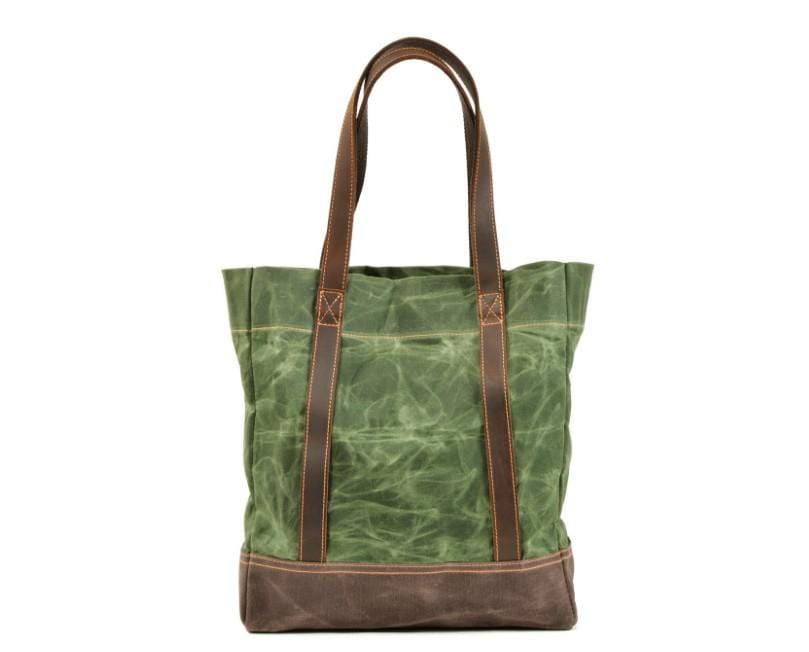 Green Canvas Work Tote Handbags Womens