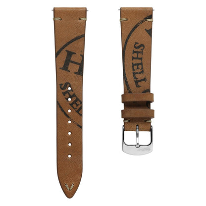Newham Inverted Horween Shell Cordovan Watch Strap - Russet Brown