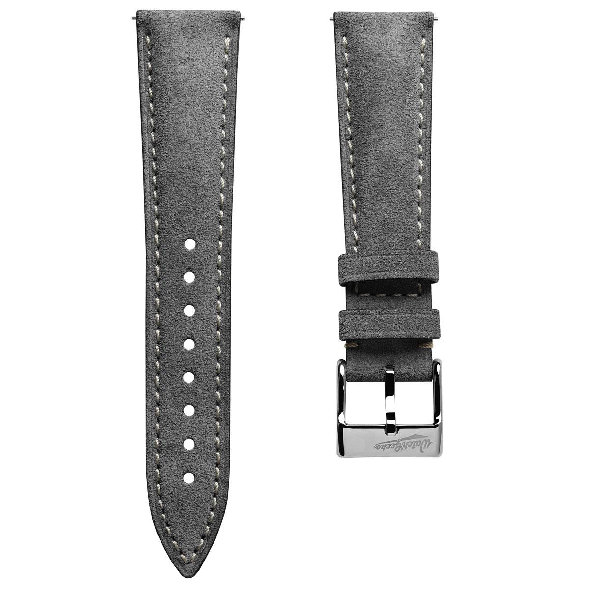 Original Highley Padded Suede Italian Leather Watch Strap - Anthracite
