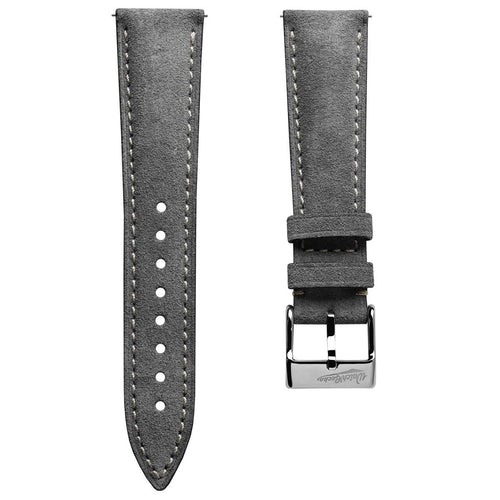 Original Highley Padded Suede Italian Leather Watch Strap - Anthracite