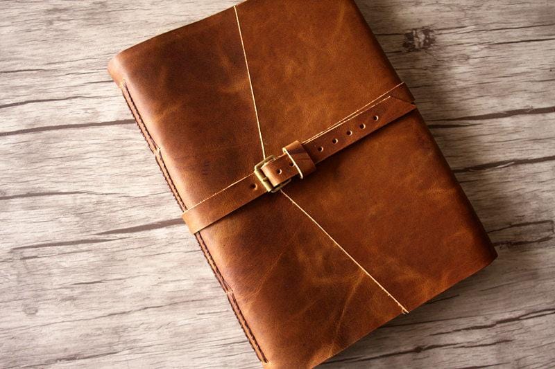 Custom Rustic Leather Photo Albums 4x6