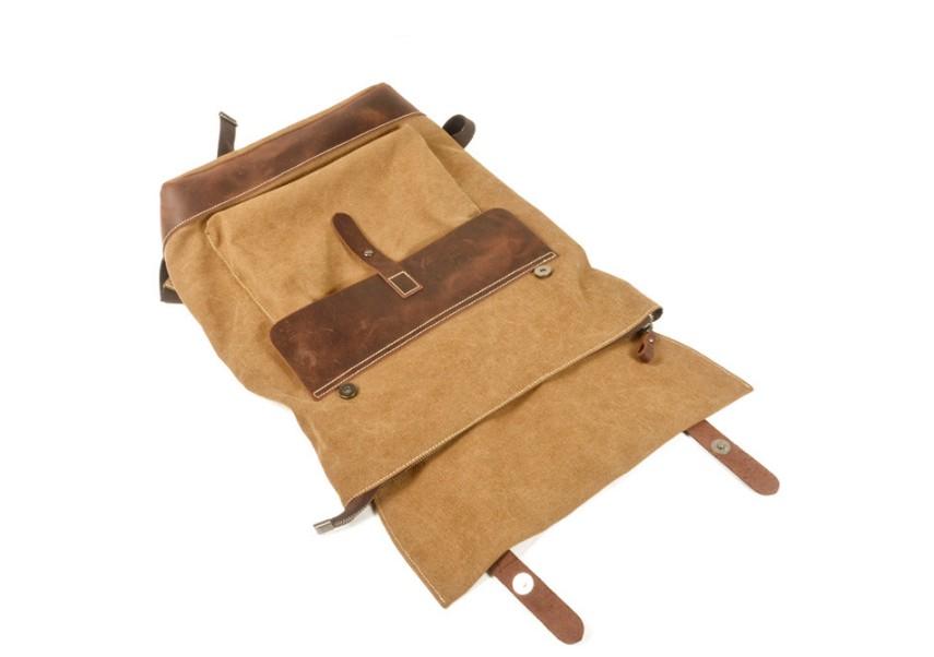 Vintage Canvas Hiking Backpack Rucksack Bag