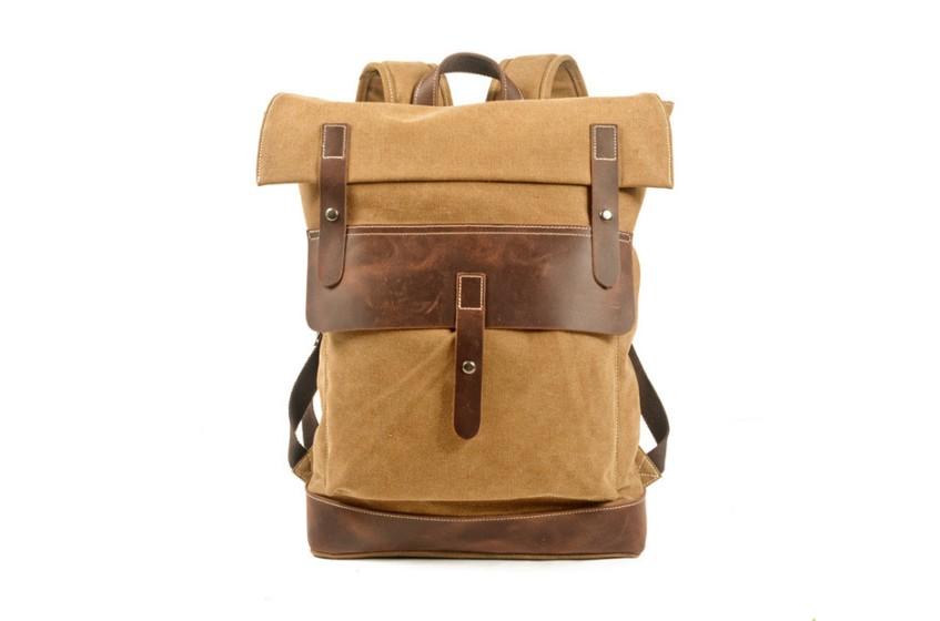 Vintage Canvas Hiking Backpack Rucksack Bag