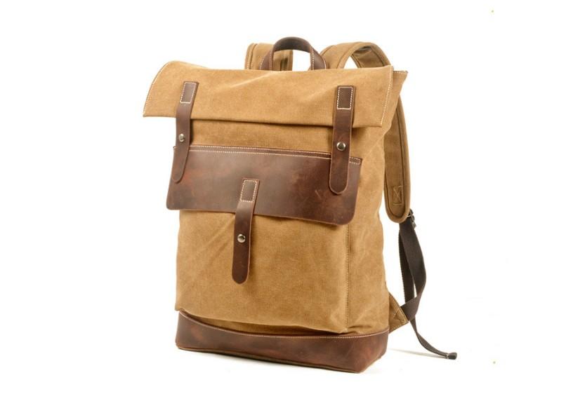 Vintage Canvas Hiking Backpack Rucksack Bag