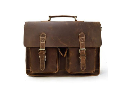 Distressed Leather Messenger Bag Womens Satchel