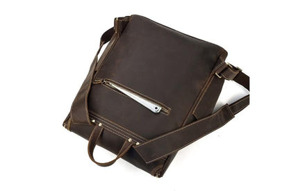 Baffalo Brown Leather Work Backpack Purse Rucksack