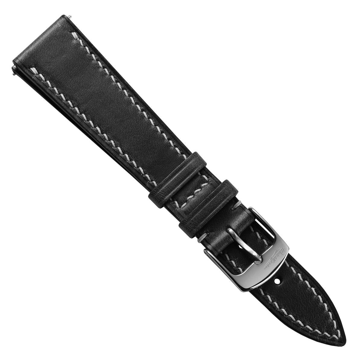 Genuine Horween Chromexcel® Hand-Stitched Watch Strap - Black