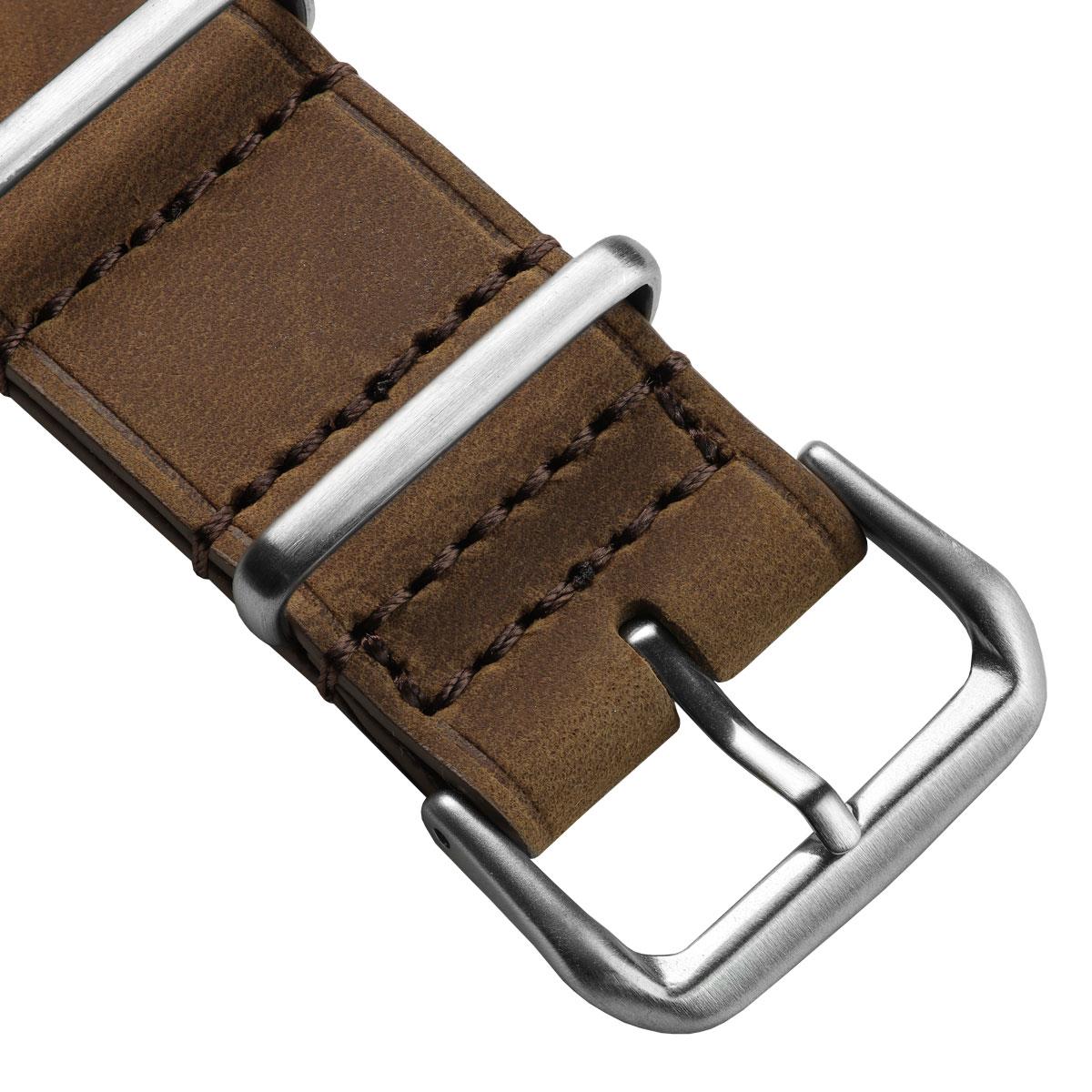 Cambridge Genuine Leather British Military Watch Strap - Chestnut Brown