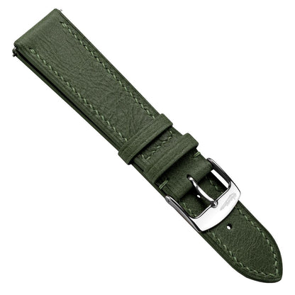 Ravello Langunt Tuscan Leather Watch Strap - Elegant Green Design