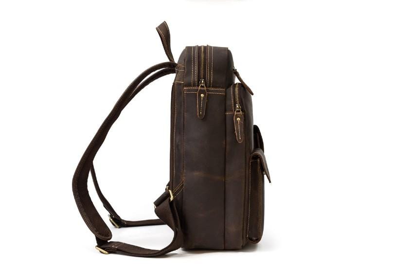Womens Leather Computer Backpack Mens Purse