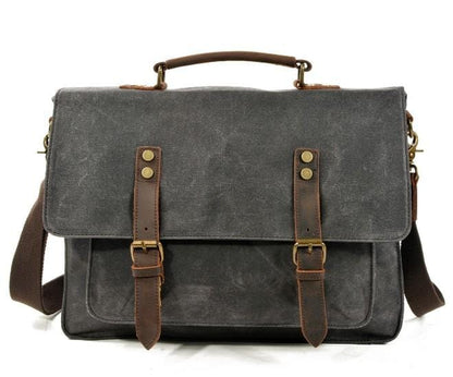 Retro Canvas Leather Messenger Shoulder Bag