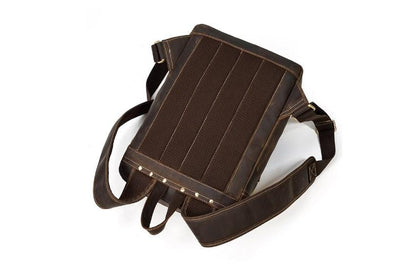 Womens Leather Computer Backpack Mens Purse