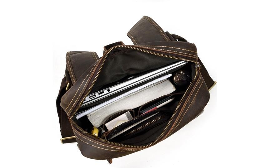 Womens Leather Computer Backpack Mens Purse