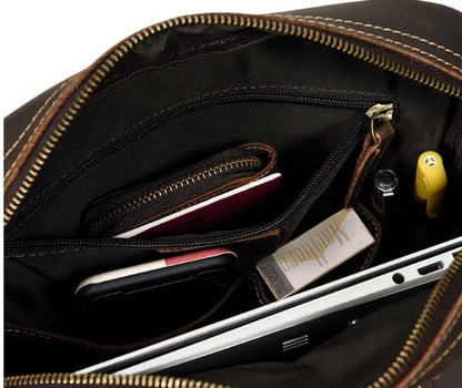 Womens Leather Computer Backpack Mens Purse