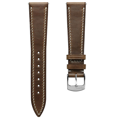 Genuine Horween Chromexcel® Hand-Stitched Watch Strap - Light Brown