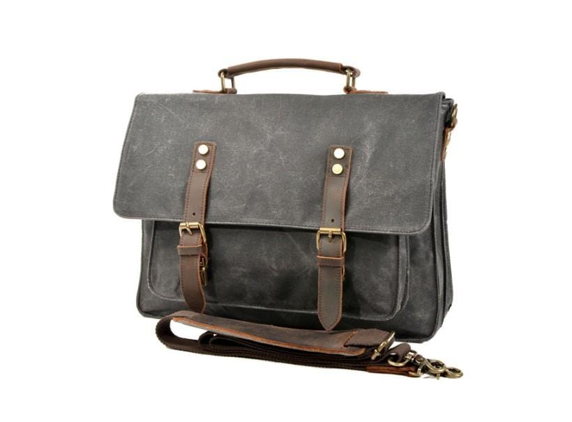 Retro Canvas Leather Messenger Shoulder Bag